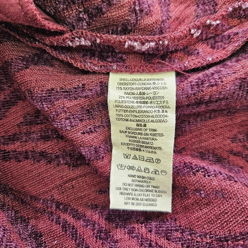 Free People Chenille Zebra Print Drop Waist Pleated Mini Dress in Mulberry 6 - Picture 12 of 12